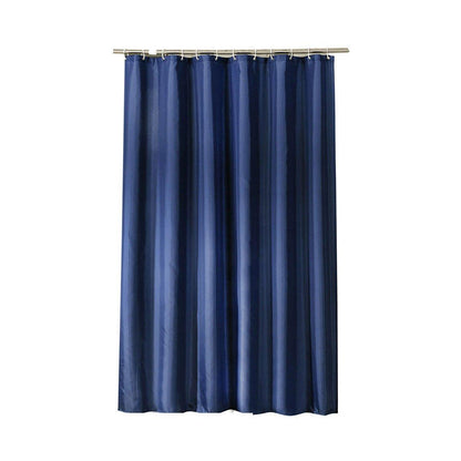 Solid Color Waterproof Shower Curtain Bathroom Decor Resistant Fabric Liner - Blue