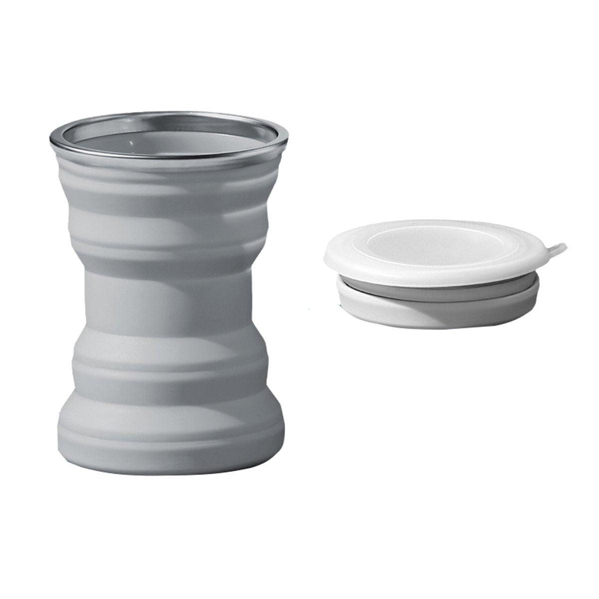 Silicone Folding Travel Mug Portable Retractable Collapsible Mug Outdoor Camping - Sakura Pink