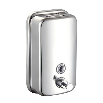 Stainless Steel Wall Mounted Soap Dispenser Hotel Bathroom Sanitizer Bottle - 800ML
