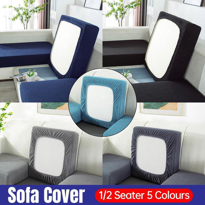 Stretch Sofa Slipcover 4 Seasons Universal Couch Protector Elastic Fabric Cover - Single-Blue