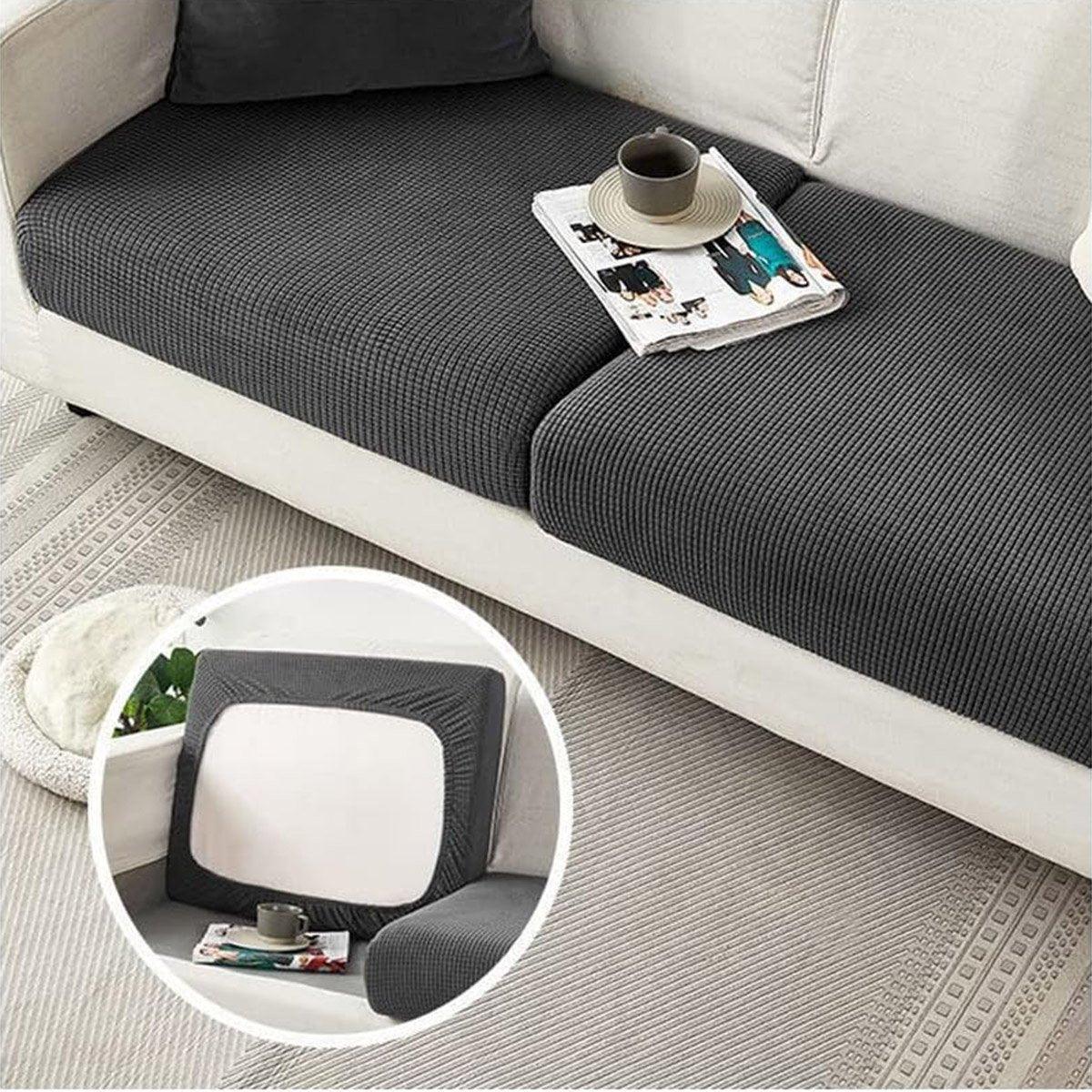 Stretch Sofa Slipcover 4 Seasons Universal Couch Protector Elastic Fabric Cover - Single-Blue