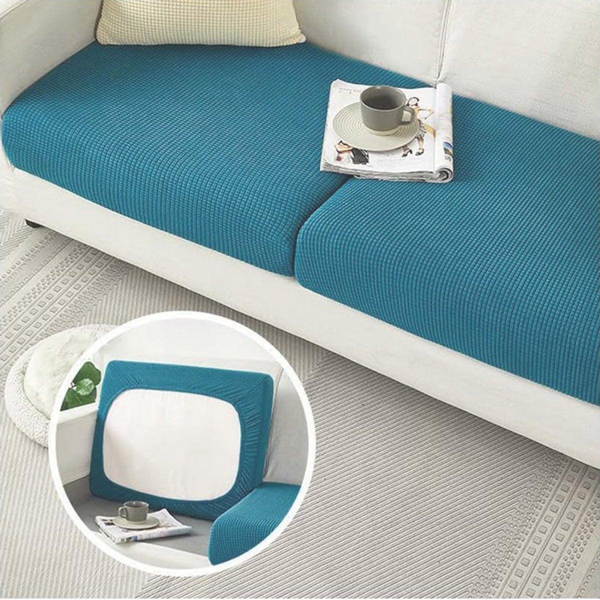 Stretch Sofa Slipcover 4 Seasons Universal Couch Protector Elastic Fabric Cover - Single-Dark-Grey