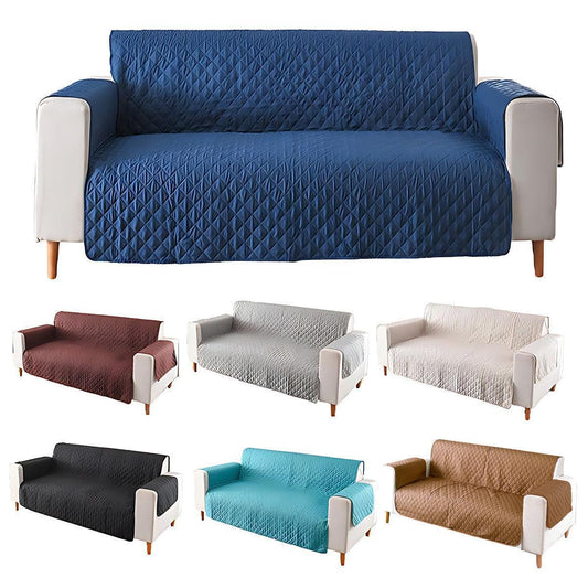 130X195cm Seater Pet Sofa Protector Cover Quilted Couch Covers Lounge Slipcover - Black