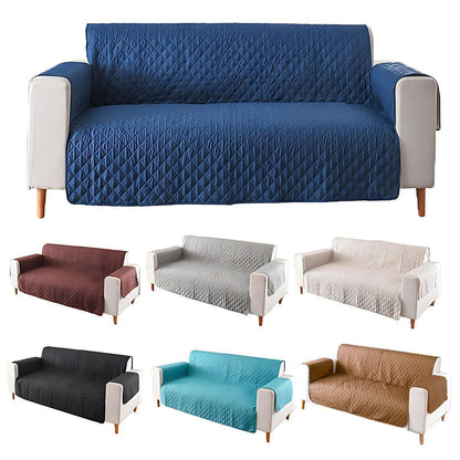 130X195cm Seater Pet Sofa Protector Cover Quilted Couch Covers Lounge Slipcover - Lake Blue