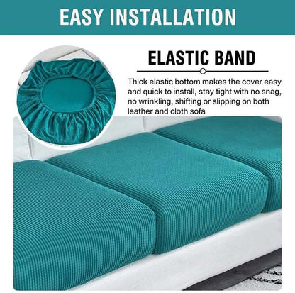 Stretch Sofa Slipcover 4 Seasons Universal Couch Protector Elastic Fabric Cover - Double-Light-Grey