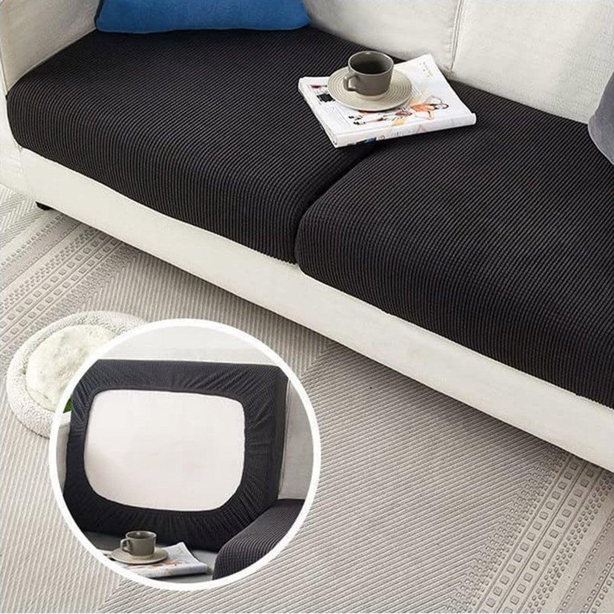 Stretch Sofa Slipcover 4 Seasons Universal Couch Protector Elastic Fabric Cover - Double-Light-Grey