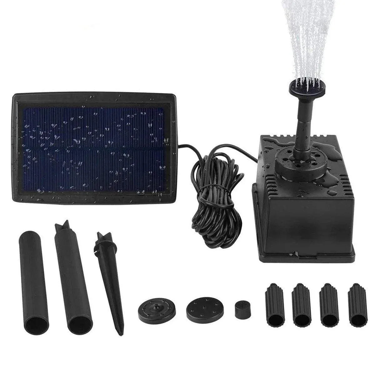 Solar Powered Water Fountain Pump Garden Pond Submersible Filter Fish Tank Kit - Mekamart Australia