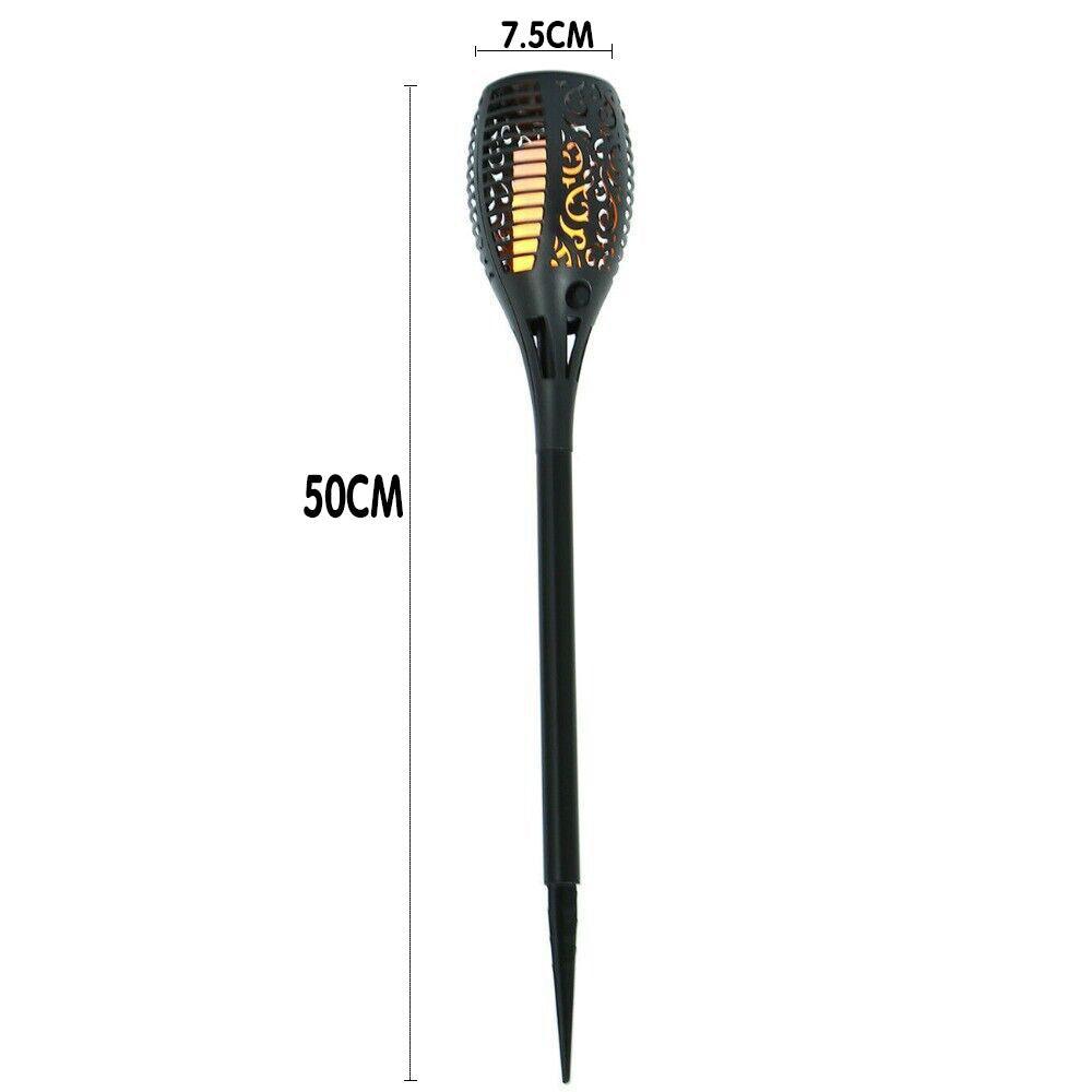 4pcs LED Solar Flickering Flame Torch Lights Outdoor Garden Path Landscape Lamps