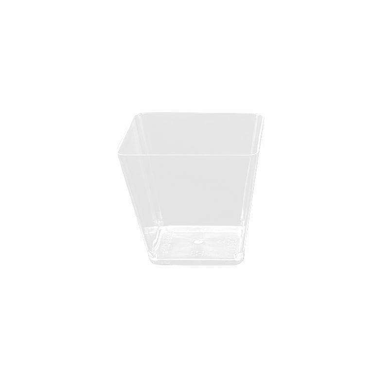 40-50 Pcs Mousse Cake Dessert Cups Clear Plastic Sample Drink Wine Jelly Tumbler - 40PCS-Square-70*42MM