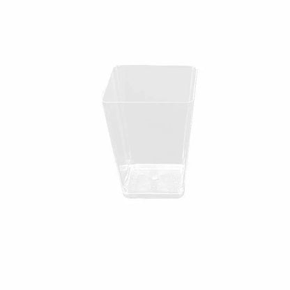 40-50 Pcs Mousse Cake Dessert Cups Clear Plastic Sample Drink Wine Jelly Tumbler - 40PCS-Square-70*42MM