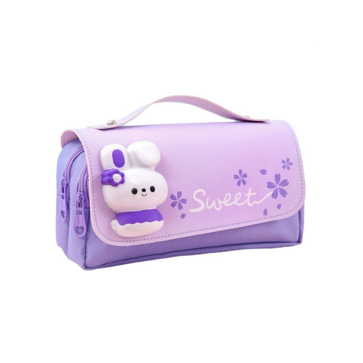 Functional Pencil Case Stationery Bag Pen Holder Storage Organizer for School - 01