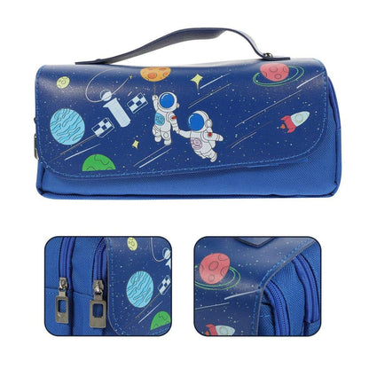 Functional Pencil Case Stationery Bag Pen Holder Storage Organizer for School - 02