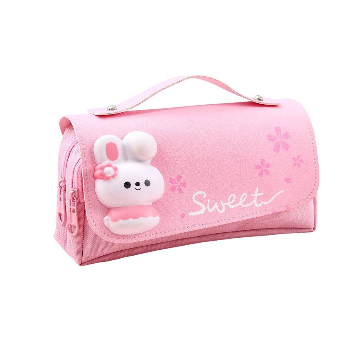 Functional Pencil Case Stationery Bag Pen Holder Storage Organizer for School - 02