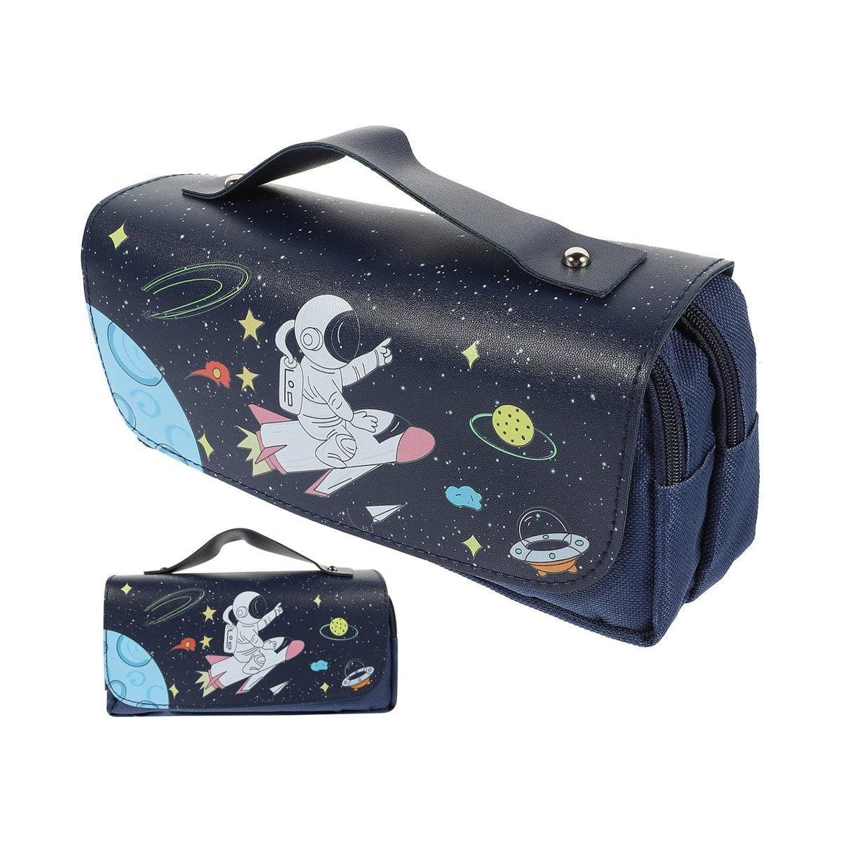 Functional Pencil Case Stationery Bag Pen Holder Storage Organizer for School - 02