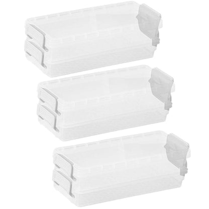 3PCS Clear Plastic Desktop Storage Box 2 Layer Holder DIY Stationery Pencil Case - Green