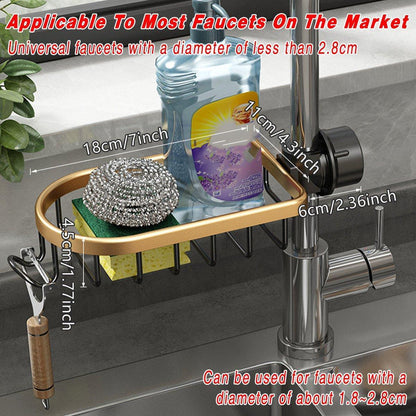 Adjustable Faucet Sink Shelf Drainage Rack Kitchen Storage Organizer for Home - Mekamart Australia