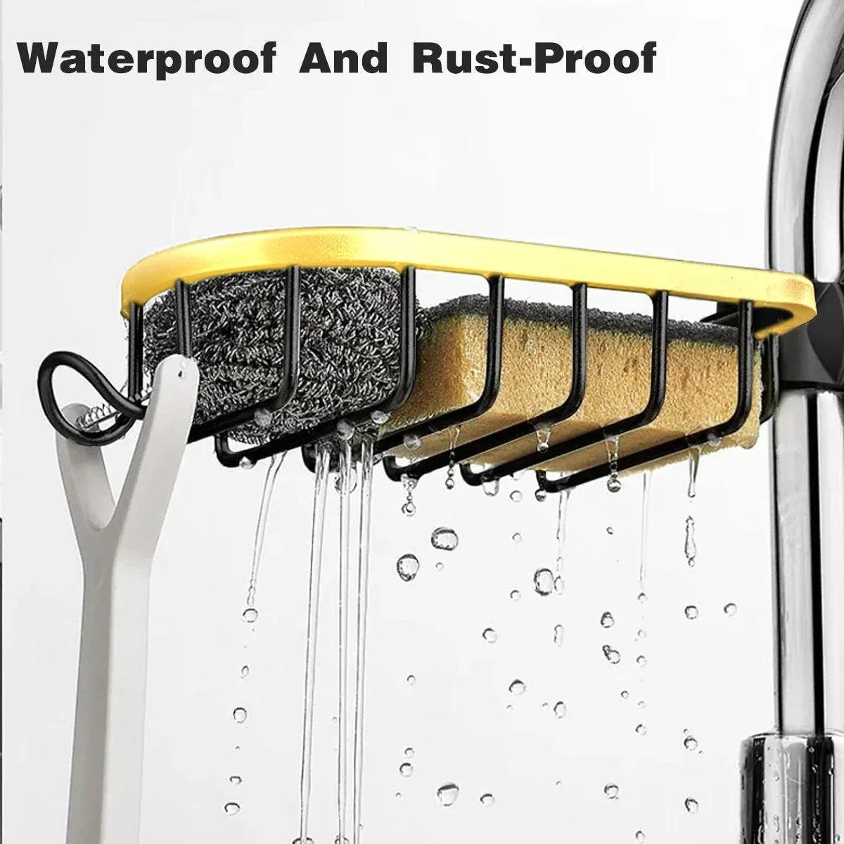 Adjustable Faucet Sink Shelf Drainage Rack Kitchen Storage Organizer for Home - Mekamart Australia