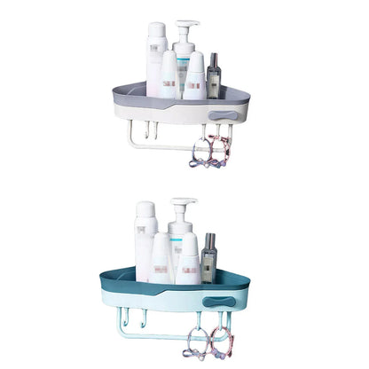 Bathroom Corner Shower Shelf Shampoo Soap Caddy Holder Rack Storage Organiser - White - Mekamart Australia