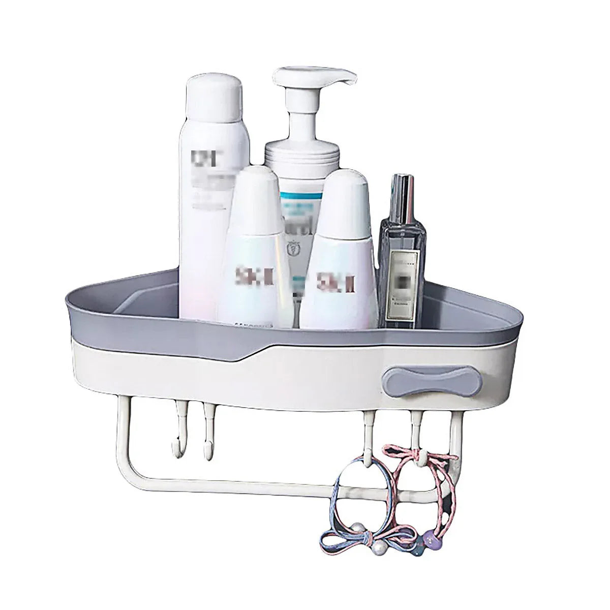 Bathroom Corner Shower Shelf Shampoo Soap Caddy Holder Rack Storage Organiser - White - Mekamart Australia