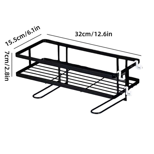 Storage Rack 1Tier Space Saver Over The Toilet Steel Bathroom Shelf Organizer - White