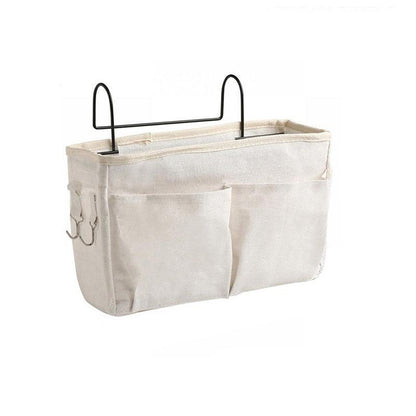 Hanging Bedside Storage Caddy with Pockets for Bunk Bed Dorm Couch Organizing - Pink