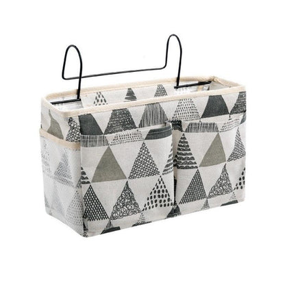 Hanging Bedside Storage Caddy with Pockets for Bunk Bed Dorm Couch Organizing - Pink