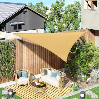 Outdoor Breathable Shade Sail Canopy Triangle Square Patio Garden Sun Shade - 2*4m（Rectangular）
