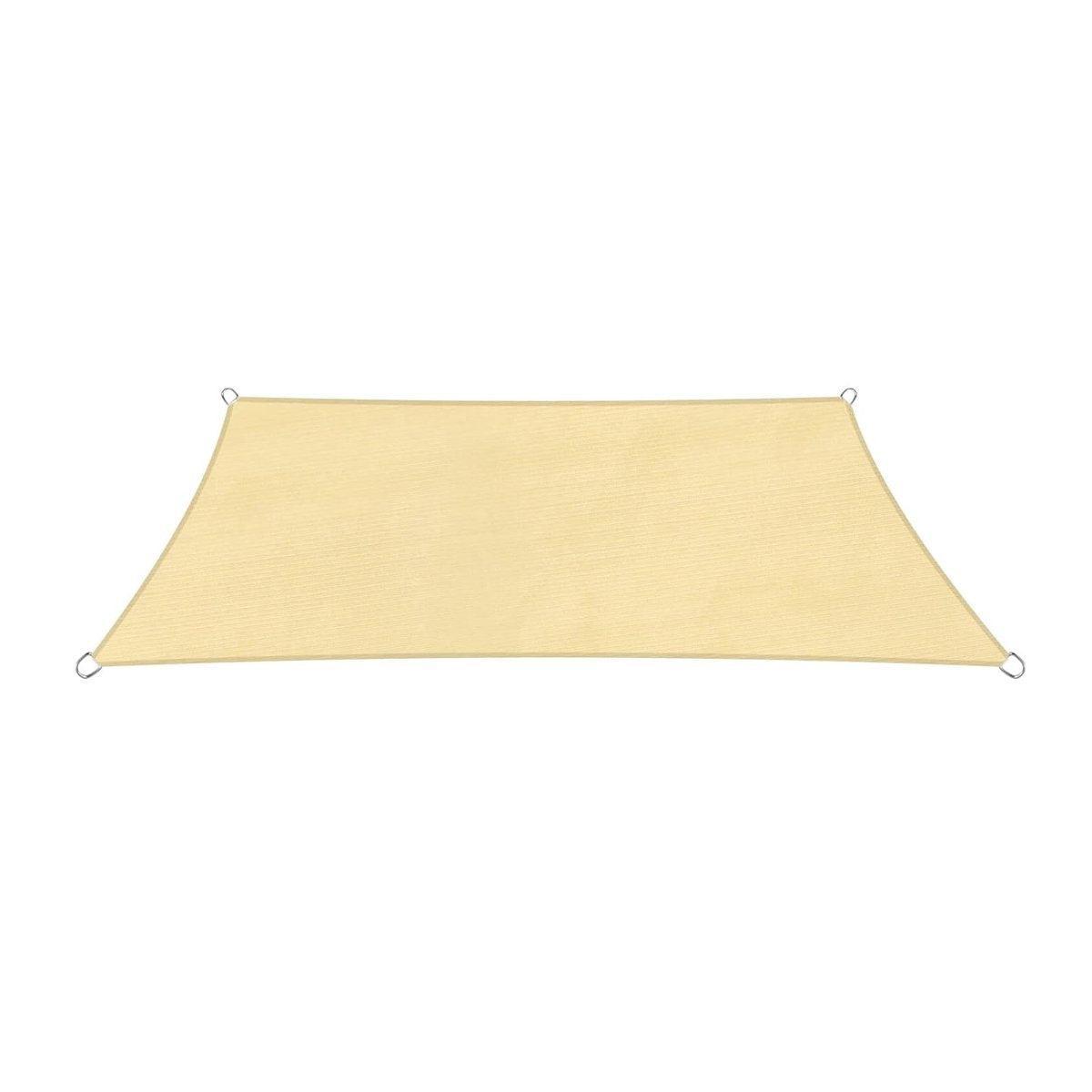 Outdoor Breathable Shade Sail Canopy Triangle Square Patio Garden Sun Shade - 2*4m（Rectangular）