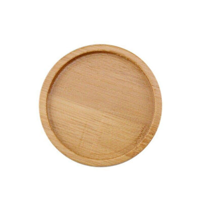 4x Round Bamboo Wooden Coaster Tea Coffee Drink Holders Pallet Beverage Mat Pad - Mekamart Australia