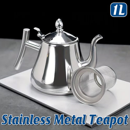 Thickened Stainless Steel Teapot Kettle With Strainer For Restaurant Hotel Use