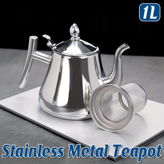 Thickened Stainless Steel Teapot Kettle With Strainer For Restaurant Hotel Use