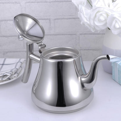 Thickened Stainless Steel Teapot Kettle With Strainer For Restaurant Hotel Use