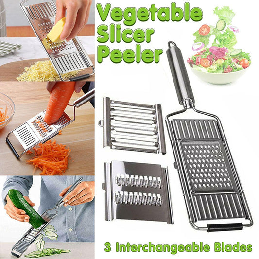 Multi-Purpose Vegetable Slicer Peeler Stainless Steel Grater Shredder Cutter