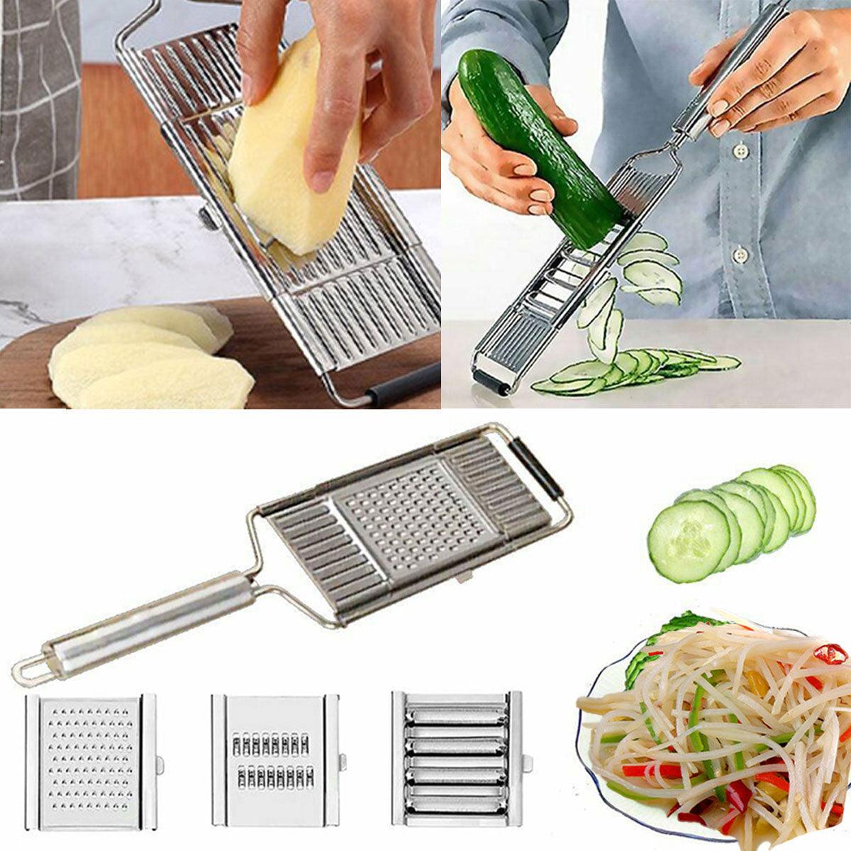 Multi-Purpose Vegetable Slicer Peeler Stainless Steel Grater Shredder Cutter