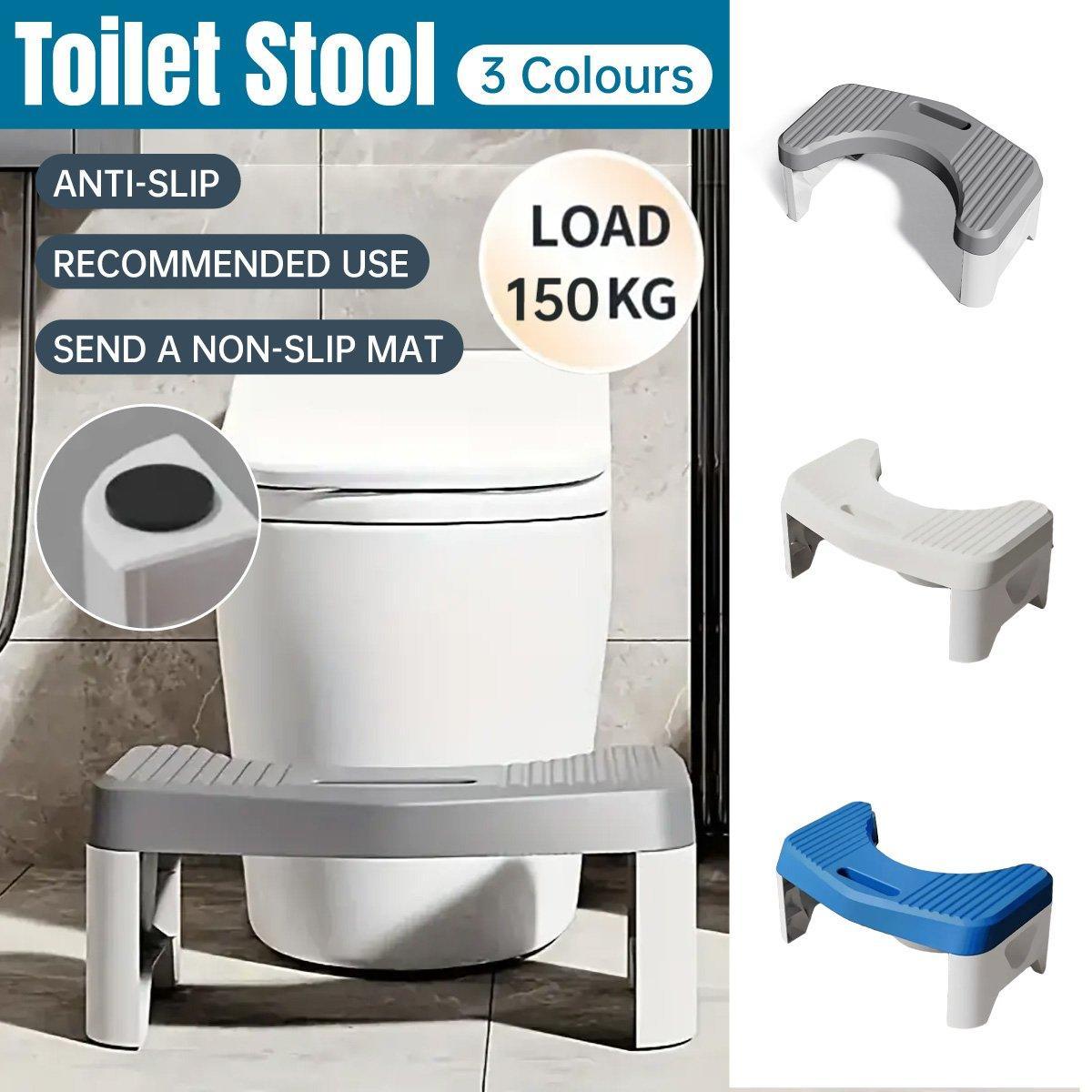 Thickened Toilet Squatting Stool Bathroom Footstool Household Restroom Pad - Blue
