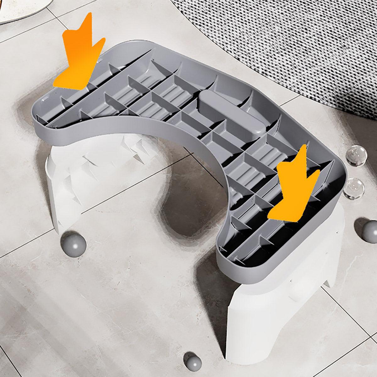 Thickened Toilet Squatting Stool Bathroom Footstool Household Restroom Pad - Blue