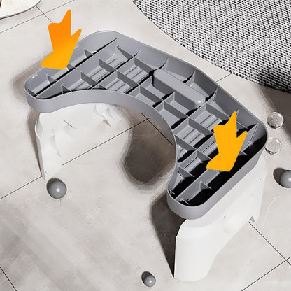 Thickened Toilet Squatting Stool Bathroom Footstool Household Restroom Pad - Blue