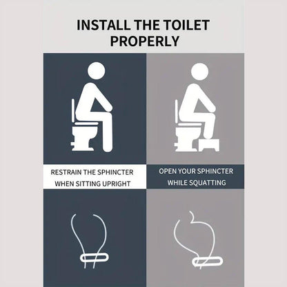 Toilet Stool Anti-Slip Bathroom Footstool for Home Use with Stable Support Design - White