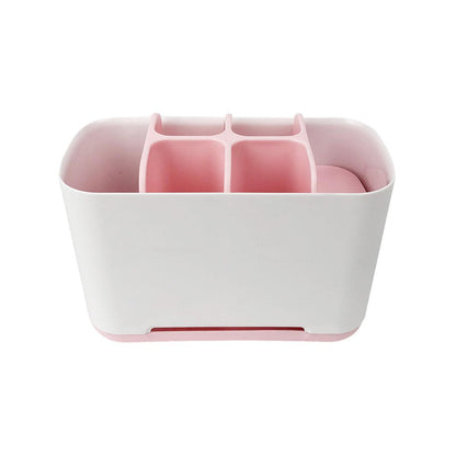 Electric Toothbrush Holder Bathroom Caddy Storage Large Multifunction Organizer - Pink