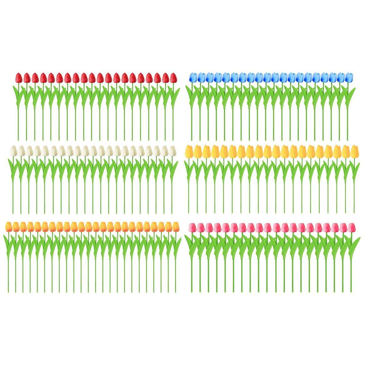 20PCS Real Touch Artificial Tulip Bouquet Fake Flowers for Home Wedding Decor - Pink