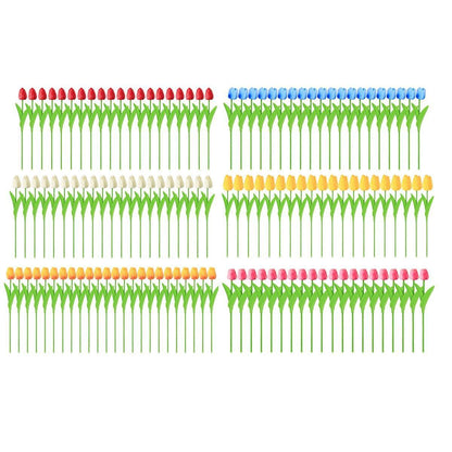 20PCS Real Touch Artificial Tulip Bouquet Fake Flowers for Home Wedding Decor - Pink