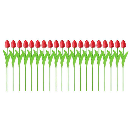 20PCS Real Touch Artificial Tulip Bouquet Fake Flowers for Home Wedding Decor - Pink