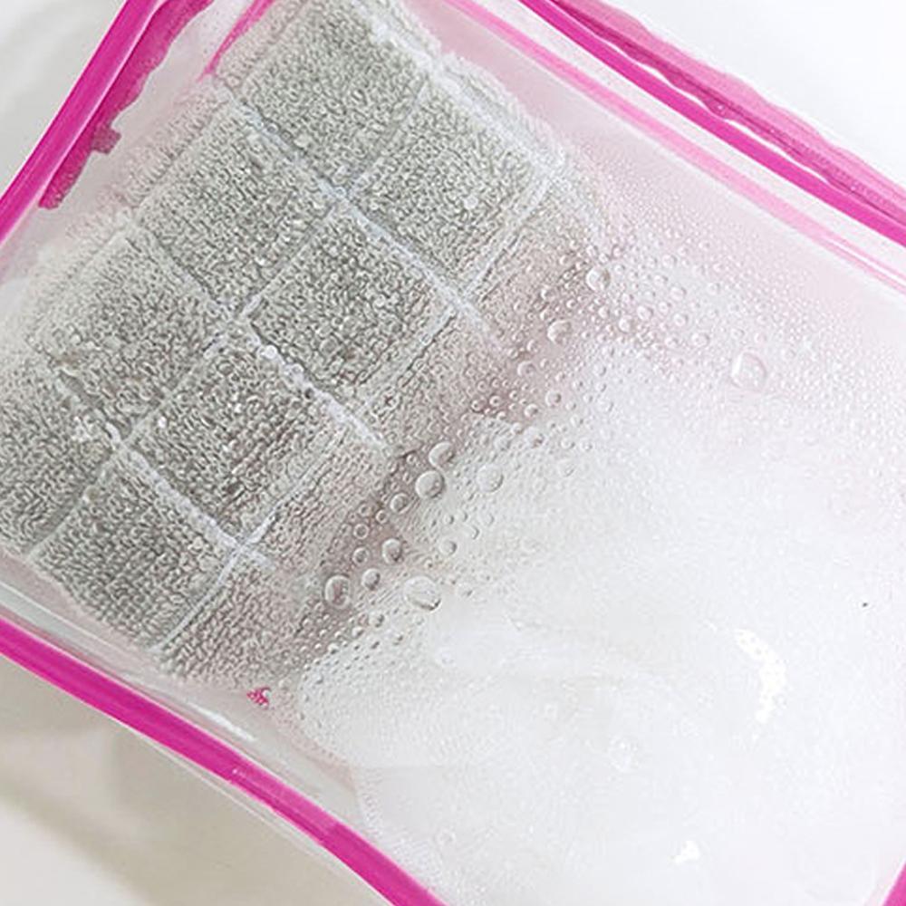 4pcs Durable PVC Cosmetic Bags Easy to Clean Multiple Sizes and Colours 9 Shades - 4pcs-Coffee