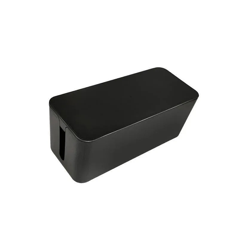 Large Cable Wire Storage Box Case Cord Management Socket Tidy Organizer with Lid - White S - Mekamart Australia