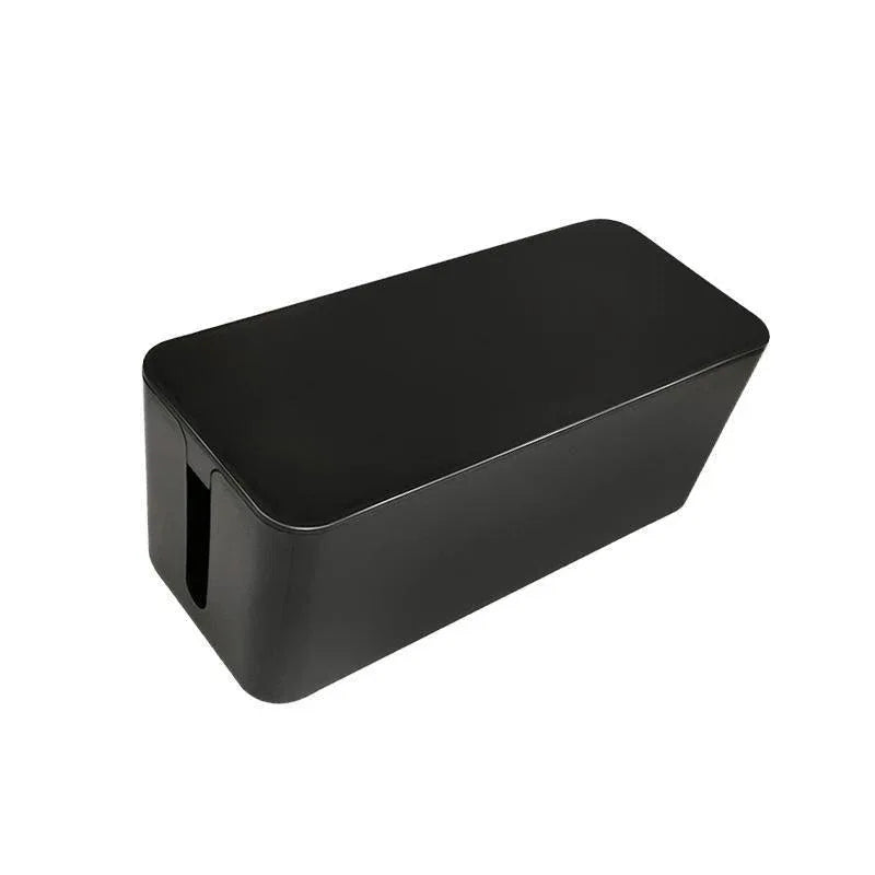 Large Cable Wire Storage Box Case Cord Management Socket Tidy Organizer with Lid - White S - Mekamart Australia