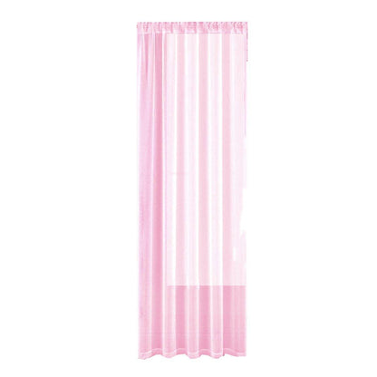 Sheer Voile Curtains Rod Pocket Window Panel for Bedroom 140cm x 230cm Drapes - Black