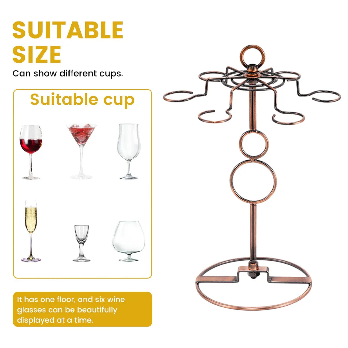 Wine Glass Rack Countertop Freestanding Stemware Rack Wine Glass Stand Racks - Mekamart Australia