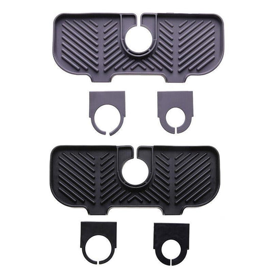 Kitchen Faucet Storage Rack Holder Soap Sponges Caddy Organizer Sink Basket Rack - Grey