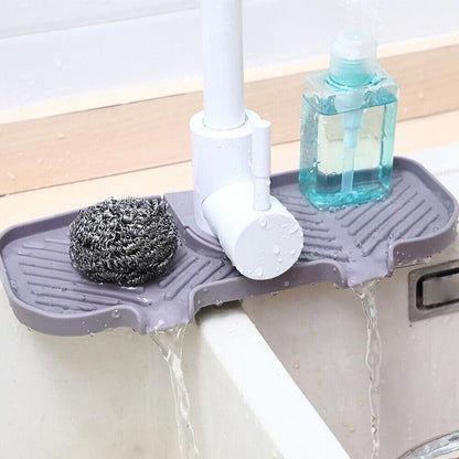 Kitchen Faucet Storage Rack Holder Soap Sponges Caddy Organizer Sink Basket Rack - Black