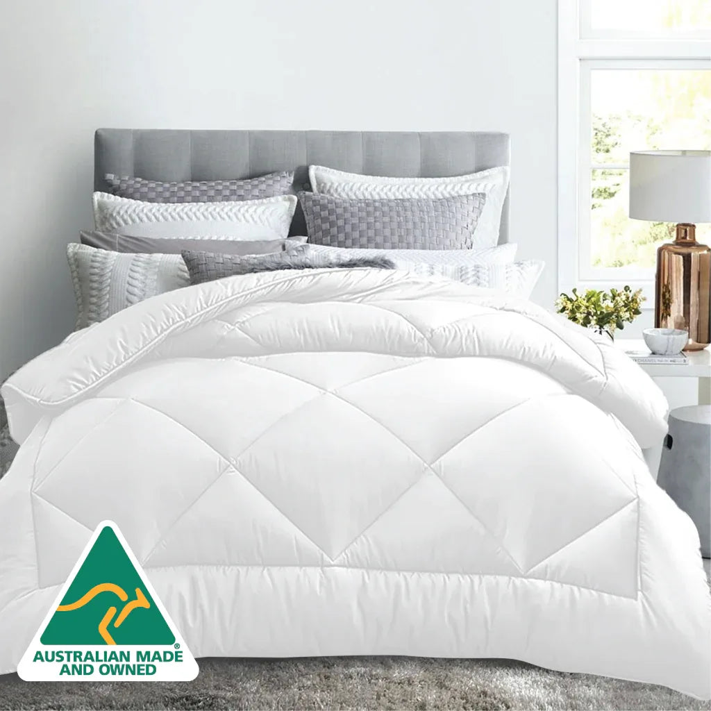 Luxor All Season Microfibre Quilt 400GSM (King) (Made in Aus) - Mekamart Australia